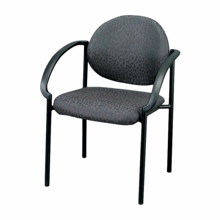 GFANCY FIXTURES Charcoal Fabric Guest Chair - 24 x 19.7 x 32.3 in. GF3672869